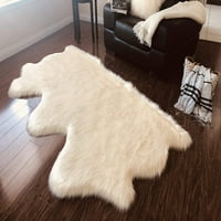 Fau Sheepkin Super Soft Free Shape копринен шапка килим луксозен рошав копринен плюшен килим за спални килими хол диван