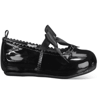Първи впечатления бебета момичета черни патенти Уокър плоски обувки, черни, 3