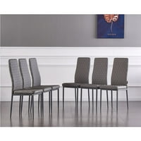 Стол за хранене кожен метален ресторант - N A Grey -1