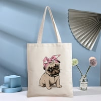 Pekingese Dog Botanical Art Pattern Tote чанта чанти раменни чанти хоризонтални за жени с дизайн модел отпечатани