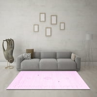 Ahgly Company Indoor Square Molid Pink Modern Area Rugs, 7 'квадрат