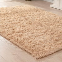 Fau Fur Area Rug Ultra Soft Hall Ralle Carpet Modern Design Mat за спалня Детски стаи Детски стаи копринено гладка мат каки каки