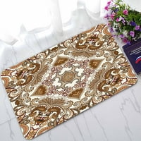 Бандана и богато украсена бежово кафяви цветове крем домашен декор под площта за килим за изкорник размер 15.7x