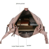 Колекция Valencia Vegan Leather Женска чанта за рамо, модерна чанта за чанта от Mia K - камък