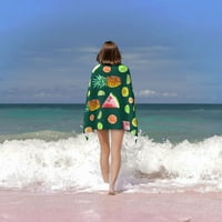 -Дек ананас плажна кърпа за големи възрастни Възрастни плажни кърпи Ананас тропически за плуване за къпане спа басейн къмпинг йога жени мъже бързо суха преносими