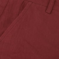 Мъжки небрежни къси панталони класически прилепнали плътни цветни теглене еластична талия с пет точки къси панталони Свободно време дишащи бързо изсушаващи къси