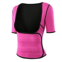 Контрол на корема Shapewear Thong Fitness Corset Sport Vest Trainer Trainer Workout Body Shapers Pink XXL
