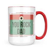 Neonblond You Rock Dad Day Day Retro Star Mug Подарък за любители на чай за кафе