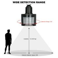 Инфрачервена степен на инфрачервена степен на сензор за движение на PIR сензор за стенна светлинен превключвател водоустойчив IR човешки инфрачервен детектор черно