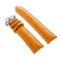Кожена лента за часовници за омега морски пеперуда разгърнете закопчалка оранжева WS
