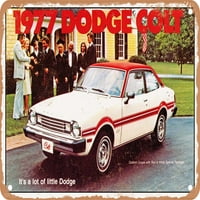 Метален знак - Dodge Colt Custom Coupe Vintage Ad - Vintage Rusty Look
