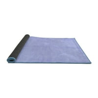 Ahgly Company Indoor Rectangle Solid Blue Modern Area Rugs, 2 '4'