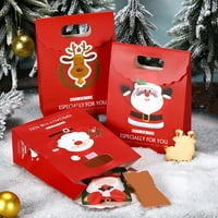 Farfi изискана хартия Creative Santa Claus Pattern Gift Bag Christmas Style Gift Pouch for Home
