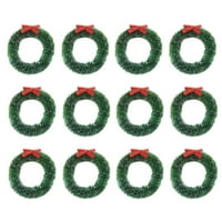 Jaspee Коледна декорация венец мини сизал копринен венец Коледно тържество Консумативи с висулка