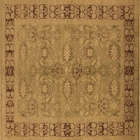 Ahgly Company Indoor Square Oriental Brown Industrial Area Rugs, 3 'квадрат