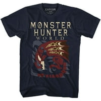 Тениска за възрастни за възрастни чудовищни ​​ловец