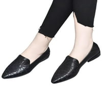 Lacyhop дамски високи токчета Блок помпи на петата Оценка на пръсти Обления Небрежно модна обувка Обувка Лек плен на черно 4.5