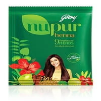 Nupur Henna Natural Mehndi за цвят на косата с доброта на билки грамове