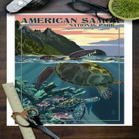 Национален парк American Samoa, American Samoa, Sea Turtles and Sunset, Series Series