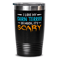 Обичайте моя Cairn Terrier 20oz неръждаема чаша за чаша куче мама страшен подарък за Хелоуин