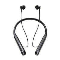 Bluetooth Neck Висящи безжични спортни слушалки с микрофон в ухото стерео басови слушалки за слушалки за телефонни игри черно