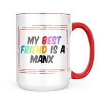 Neonblond, най -добрият ми приятел, мъж котка от остров Man Mug Gift for Coffee Lea Loents