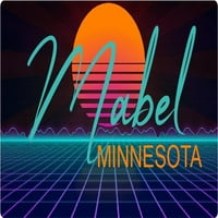 Mabel Minnesota Vinyl Decal Stiker Retro Neon Design