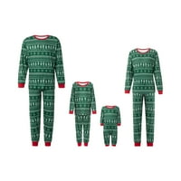 Съответстващи семейни коледни пижами комплекти момчета момичета Коледа флорален печат празник pjs за жени мъже заспиване