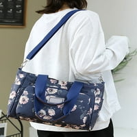 Grianlook жени чанта отгоре дръжка тотална чанта с много джобове водоустойчиви чанти за рамо в рамо с голям капацитет дами разглобяеми антитажния дизайнер на кръстосано тяло синьо розово