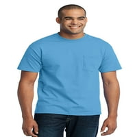 Висок памучен поли тениска с джоб