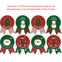 TURECLOS Коледна поздравителна картичка Пълнене уплътняващи стикери самозалепващи се бонбони BO Подаръчен пакет Decals Seal Labels Holiday