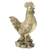 Чисто месингово пиле, месингов петел на късмета, за декор на офиса на дома на късмета