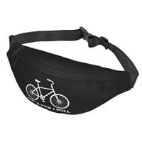Ето как търкаля велосипедна печат за мъже за мъже жени регулируема чанта за кръстосано талия за туризъм за пътуване