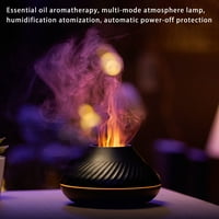 Suokom седемцветен пламък Ароматерапевтична машина 3D симулационен пламък Автоматична ароматерапия машина USB домашна спалня малка овлажнител