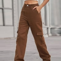 MRAT Женски товарни дънки с висока талия панталони
