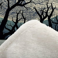 Nosbei хвърлете одеяло весели тикви безпроблемен модел на Хелоуин декоративен мек топъл уютен фланелен плюшен хвърля одеяла за диван за спално бельо