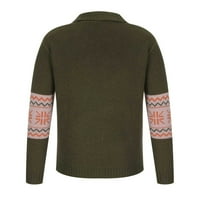 Uorcsa удобно яке с дълъг ръкав модна кръгла шия есен и зимна пуловер плетен мъжки пуловери армия зелено