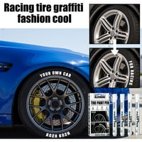Маркер за боядисване на бяла гума за автомобилни букви за гуми за гуми с химикалки с мастило за атмосферни влияния, проектирани да издържат на гуми за кола и много д