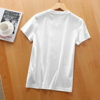 Сладка пчела в акварелна женска небрежна винтидж тениска с къси ръкави и графичен печат - перфектен подарък за празници и рождени дни бяло