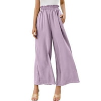 zuwimk панталони за жени модерни, женски рокля jeggings кльощави панталони еластични работни панталони бизнес ежедневни панталони лилави, xl