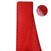Efavormart дворове блестящи дантелени тъкани болт за парти декорации Банкет събитие Шиене Направи си занаяти Шиене - Червено