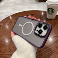 Ultra-Slim for iPhone Pro Magnetic Case, [тестван от военен клас тестван] [съвместим с Magsafe] Шок-устойчив защитен полупрозрачен матово твърд гръб на мек силиконов край на Edge Phone Cover 6.1