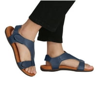 Кожени плоски сандали за жени момичета Bunion Corrector сандали, удобни обувки на платформата за жени ежедневни летни бохо апартаменти