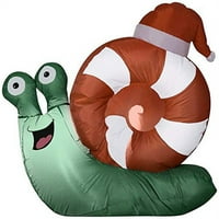 Gemmy 3 'Airblown Snail Santa Christmas Inflatable