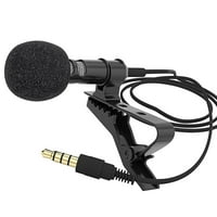 Просвежен микрофон клип-на лавален микрофон, кабелен за телефон лаптоп силно чувствителен микрофон