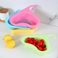 Изтичаща кошница Многофункционален бърз дренажен кухненски инструменти кухня триъгълник мивка филтър миене кошница за съхранение за дома