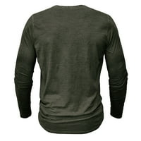 Риболовни ризи за мъже за мъже ежедневни модни зелени разчинения мъже v-обект с дълъг ръкав пуловер дишаща риза твърди блузи върхове