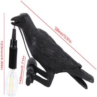 Fetcoi гарван лампа лампа crow desk lamp късмет смола птица стенна лампа нощна светлина за нощна спалня декор за хол черно черно