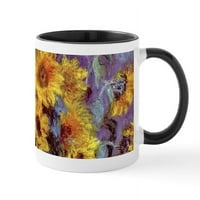 Cafepress - Букет от слънчогледи от Claude Monet Mugs - Oz Ceramic Mug - Nofty Coffee Tea Cup