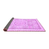 Ahgly Company Indoor Rectangle Abstract Purple Modern Area Rugs, 8 '10'